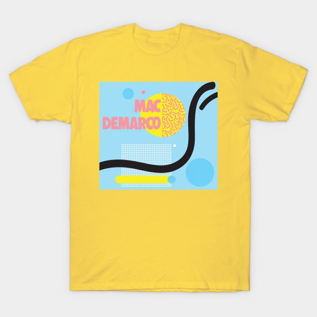 Mac DemARcO 80s Styled Record Sleeve Aesthetic Design T-Shirt by DankFutura